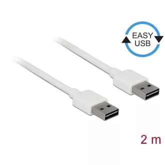   Delock Kábel, EASY-USB 2.0-s A-típusú csatlakozódugó > EASY-USB 2.0-s A-típusú csatlakozódugó, 2 m, (85194)
