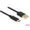 Delock USB 2.0 kábel A-típusú a Type-C 3 m (85209)