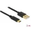 Delock USB 2.0 kábel A-típusú a Type-C 3 m (85209)