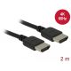 Delock Prémium HDMI kábel 4K 60 Hz 2 m