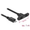 Delock Kábel, USB 2.0-s Micro-B típusú csatlakozóhüvely, panelrögzítés > USB 2.0-s Micro-B típusú cs (85246)