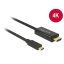 Delock Kábel USB Type-C csatlakozódugó > HDMI csatlakozódugó (DP váltakozó) 4K 30 Hz,3 m,fekete (85260)