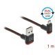 Delock EASY-USB 2.0 kábel A-típusú csatlakozódugó - EASY-USB Micro-B típusú csatlakozódugó, ívelt fe (85266)