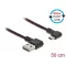 Delock EASY-USB 2.0 kábel A-típusú csatlakozódugó - EASY-USB Micro-B típusú csatlakozódugó, ívelt ba (85270)