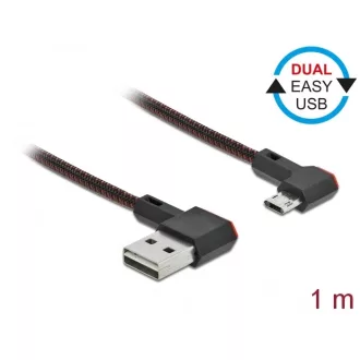   Delock EASY-USB 2.0 kábel A-típusú csatlakozódugó - EASY-USB Micro-B típusú csatlakozódugó, ívelt ba (85271)