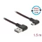 Delock EASY-USB 2.0 kábel A-típusú csatlakozódugó - EASY-USB Micro-B típusú csatlakozódugó, ívelt ba (85272)