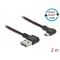 Delock EASY-USB 2.0 kábel A-típusú csatlakozódugó - EASY-USB Micro-B típusú csatlakozódugó, ívelt ba (85273)