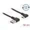 Delock EASY-USB 2.0 kábel A-típusú csatlakozódugó - USB Type-C  csatlakozódugó, ívelt bal / jobb, 0, (85280)