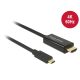 Delock Kábel USB Type-C csatlakozódugó > HDMI csatlakozódugó (DP váltakozó) 4K 60 Hz,3 m,fekete