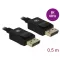 Delock Koaxiális DisplayPort kábel 8K 60 Hz 0,5 m (85299)