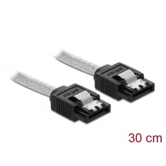 Delock SATA 6 Gb/s kábel 30 cm áttetsző (85341)