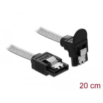   Delock SATA 6 Gb/s kábel egyenes - lefelé 90fok 20 cm áttetsző (85344)