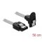 Delock SATA 6 Gb/s kábel egyenes - lefelé 90fok 50 cm áttetsző (85346)