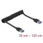 Delock USB 3.0 csavart kábel A-típusú apa - A-típusú apa csatlakozóval (85348)