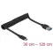 Delock USB 3.1 Gen 2 csavart kábel A-típusú apa - C-típusú apa csatlakozóval (85349)