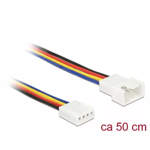 Delock Hosszabbító kábel PWM hűtőventillátor csatlakozás 4 tűs 50 cm (85362)