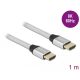 Delock Ultra nagy sebességű HDMI kábel 48 Gbps 8K 60 Hz ezüst 1 m tanúsítvánnyal (85366)