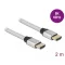 Delock Ultra nagy sebességű HDMI kábel 48 Gbps 8K 60 Hz ezüst 2 m tanúsítvánnyal (85367)