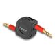 Delock Visszahúzható Audio Kábel 3,5 mm 3 tűs sztereo jack apa   apa 90 cm (85369)
