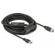Delock Aktív USB 3.2 Gen 1 kábel A-típusú USB   B-típusú USB csatlakozóvégekkel 10 m