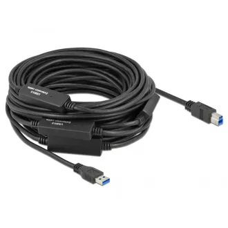   Delock Aktív USB 3.2 Gen 1 kábel A-típusú USB   B-típusú USB csatlakozóvégekkel 20 m (85382)