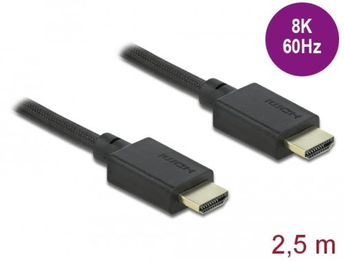 Delock Ultra nagy sebességű HDMI kábel 48 Gbps 8K 60 Hz 2,5 m