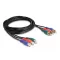 Delock RCA RGB bővítő kábel 3 db. apa - 3 db. anya, 1 m (85390)