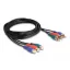 Delock RCA RGB bővítő kábel 3 db. apa - 3 db. anya, 1 m (85390)