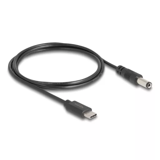Delock USB Type-C  tápkábel - DC 5,5 x 2,1 mm méretű apa 1 m (85397)