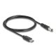 Delock USB Type-C  tápkábel - DC 5,5 x 2,1 mm méretű apa 1 m