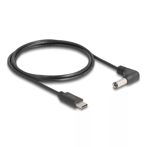 Delock USB Type-C  tápkábel - DC 5,5 x 2,1 mm méretű apa hajlított 1,5 m (85398)
