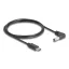 Delock USB Type-C  tápkábel - DC 5,5 x 2,1 mm méretű apa hajlított 1,5 m (85398)