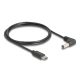 Delock USB Type-C  tápkábel - DC 5,5 x 2,1 mm méretű apa hajlított 1,5 m