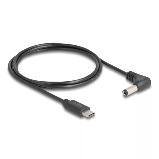 Delock USB Type-C  tápkábel - DC 5,5 x 2,5 mm méretű apa hajlított 1,5 m (85399)