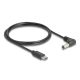 Delock USB Type-C  tápkábel - DC 5,5 x 2,5 mm méretű apa hajlított 1,5 m