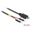 Delock Micro-B típusú USB tápkábel 2 db. különálló tűfejes apa véggel hossza 10 cm (85406)