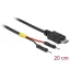 Delock Micro-B típusú USB tápkábel 2 db. különálló tűfejes apa véggel hossza 20 cm (85407)