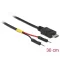 Delock Micro-B típusú USB tápkábel 2 db. különálló tűfejes apa véggel hossza 30 cm (85408)
