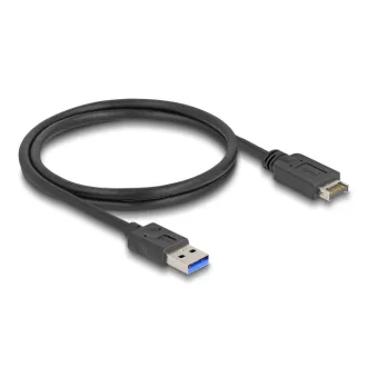   Delock USB 10 Gbps kábel E-típusú A kulcsos USB 20 tűs apa   A-típusú USB apa 80 cm (85411)
