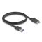Delock USB 10 Gbps kábel E-típusú A kulcsos USB 20 tűs apa   A-típusú USB apa 80 cm (85411)