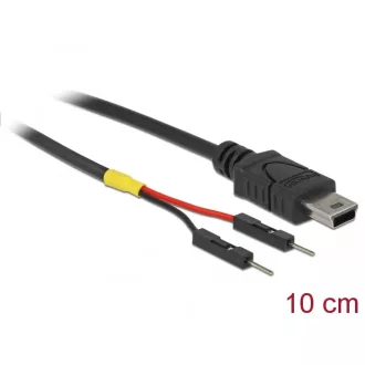   Delock Mini-B típusú USB tápkábel 2 db. különálló tűfejes apa véggel hossza 10 cm (85412)