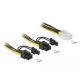 Delock PCI Express tápkábel 6 tűs hüvely > 2 x 8 tűs dugó 15 cm (85452)