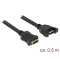 Delock Kábel, HDMI-A hüvely > HDMI-A hüvely, panelrögzítés, 4K 30 Hz 0,5 m (85465)