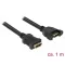 Delock Kábel, HDMI-A hüvely > HDMI-A hüvely, panelrögzítés, 4K 30 Hz 1 m (85466)