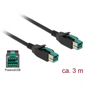   Delock PoweredUSB kábel apa 12 V > PoweredUSB apa 12 V 3 m, POS nyomtatókhoz és csatlakozókhoz (85494)