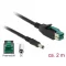 Delock PoweredUSB kábel apa 12 V > DC 5,5 x 2,1 mm apa 2 m, POS nyomtatókhoz és csatlakozókhoz (85498)