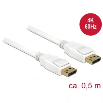  Delock Kábel Displayport 1.2 dugó > Displayport dugó 4K 60 Hz 0,5 m (85507)