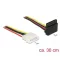 Delock 15 tűs SATA tápkábel anya > 4 tűs fém Molex apa 30 cm (85513)