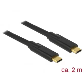   Delock USB 3.1 Gen 1 (5 Gbps) kábel Type-C a Type-C 2 m 5 A E-Marker (85527)