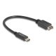 Delock USB 10 Gbps kábel E-típusú A kulcsos USB 20 tűs apa   USB Type-C  apa 25 cm